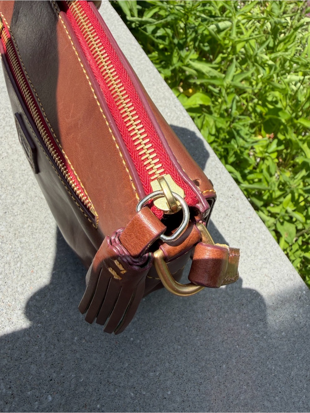 Dooney & Bourke Brown Florentine Leather shoulder bag - Picture 11 of 16